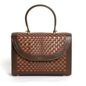 Bolsa Odete Weaving Café Caramelo