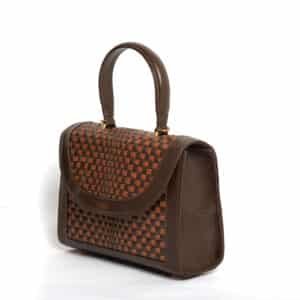 Bolsa Odete Weaving Café Caramelo