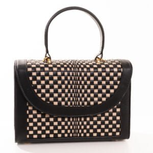 Bolsa Odete Weaving Preto Nude