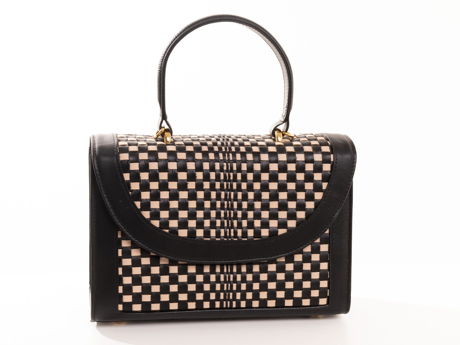 Bolsa Odete Weaving Preto Nude