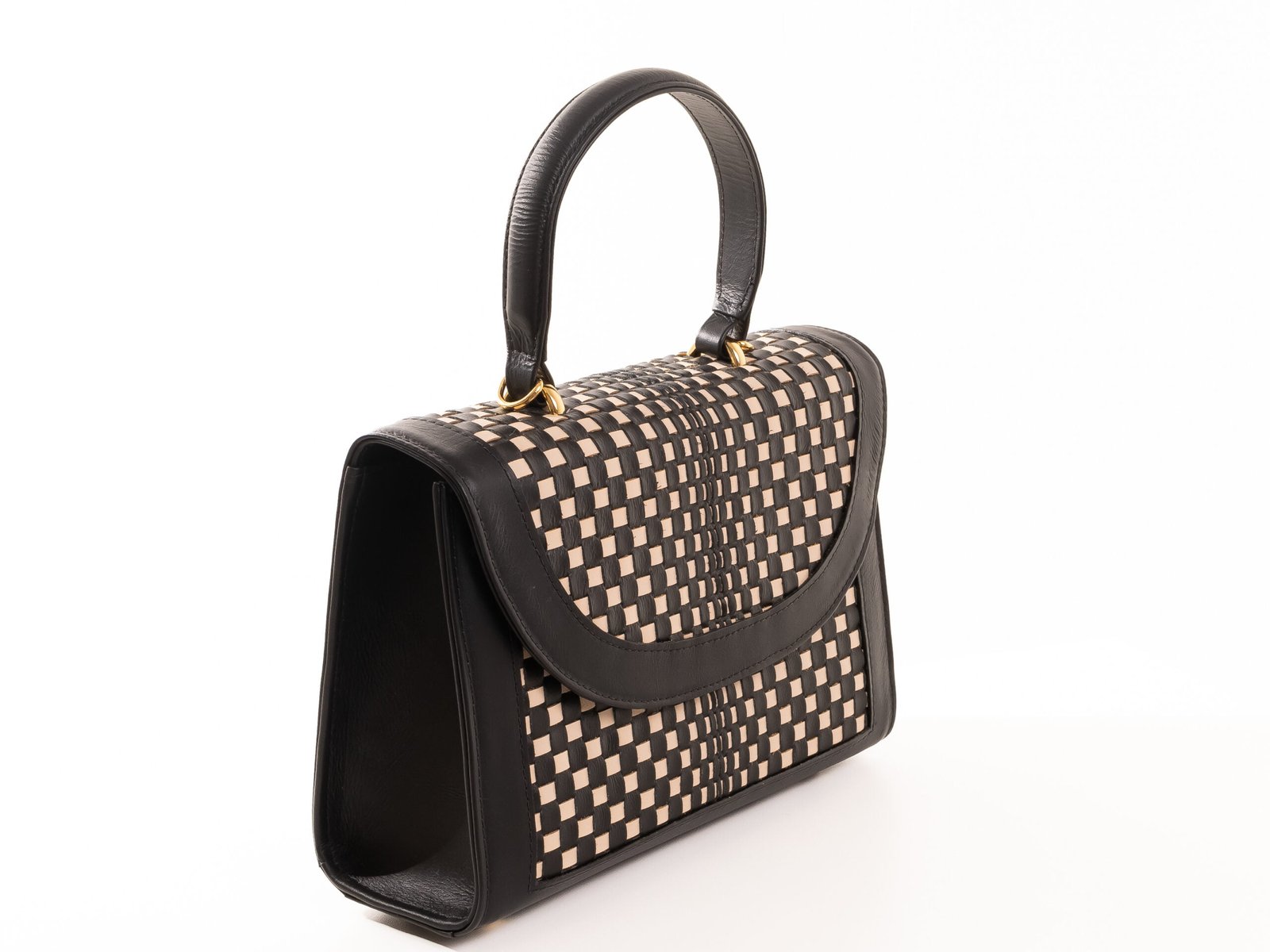 Bolsa Odete Weaving Preto Nude - Image 3