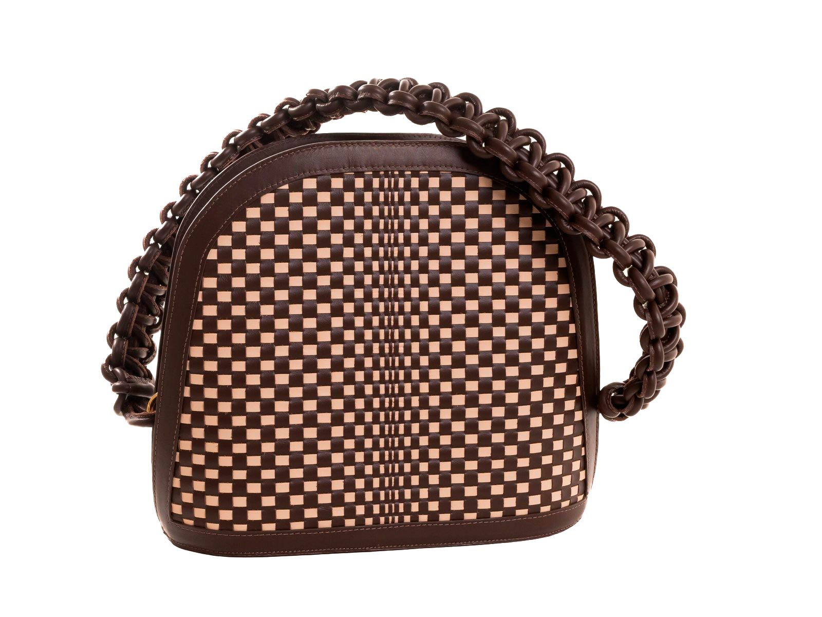 Bolsa Nice Weaving Marrom Nude