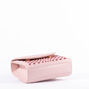 Bolsa Mini Odete Weaving Rosa Cereja